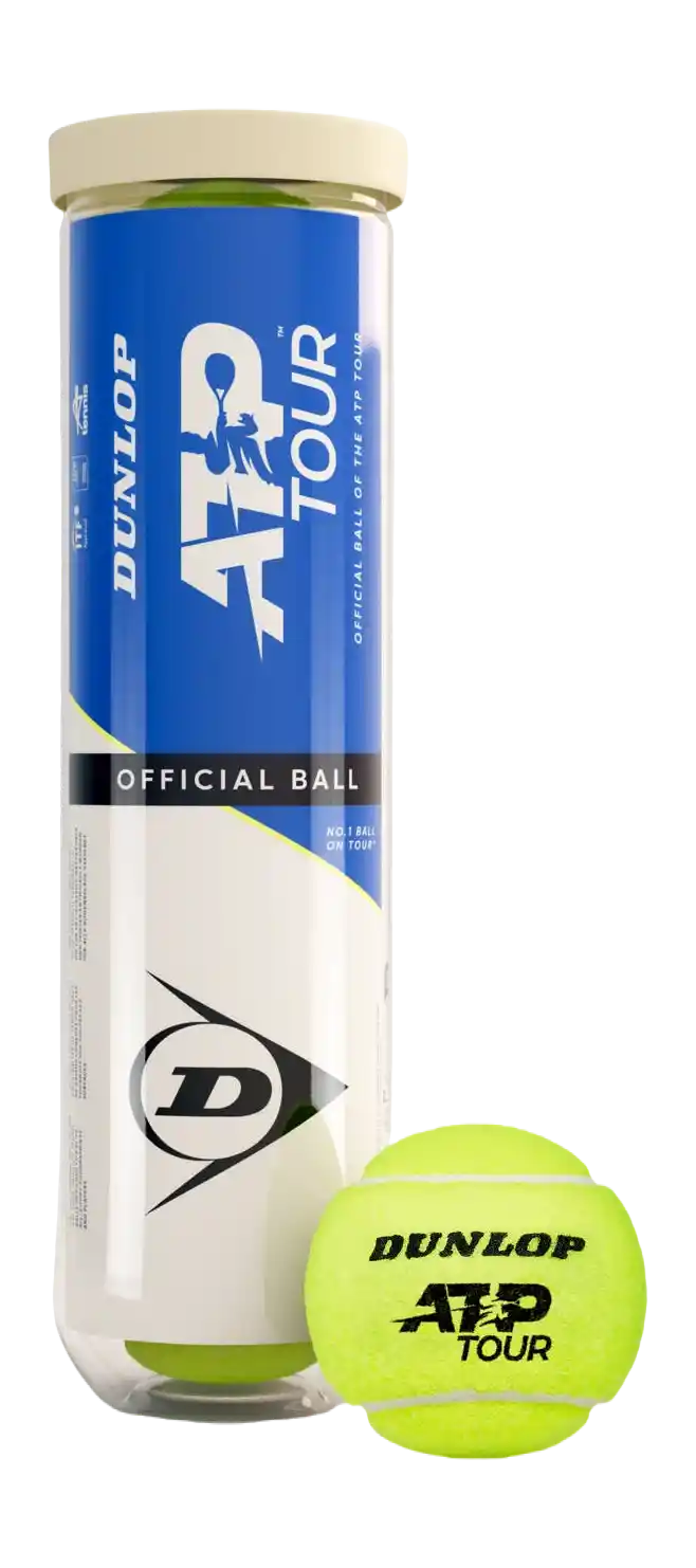 DUNLOP- ჩოგბურთის ბურთი - ATP OFFCIAL BALL PET(4ც. ბურთი)