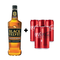 Black Velvet Toasted Caramel 1 L + 5x Coca-Cola (Classic/Zero)