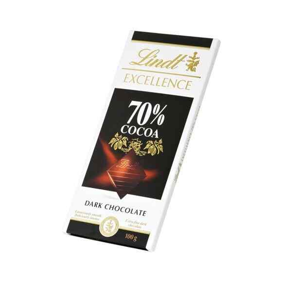 LINDOR შოკოლადის ფილა 70%-100გ/3046920071086