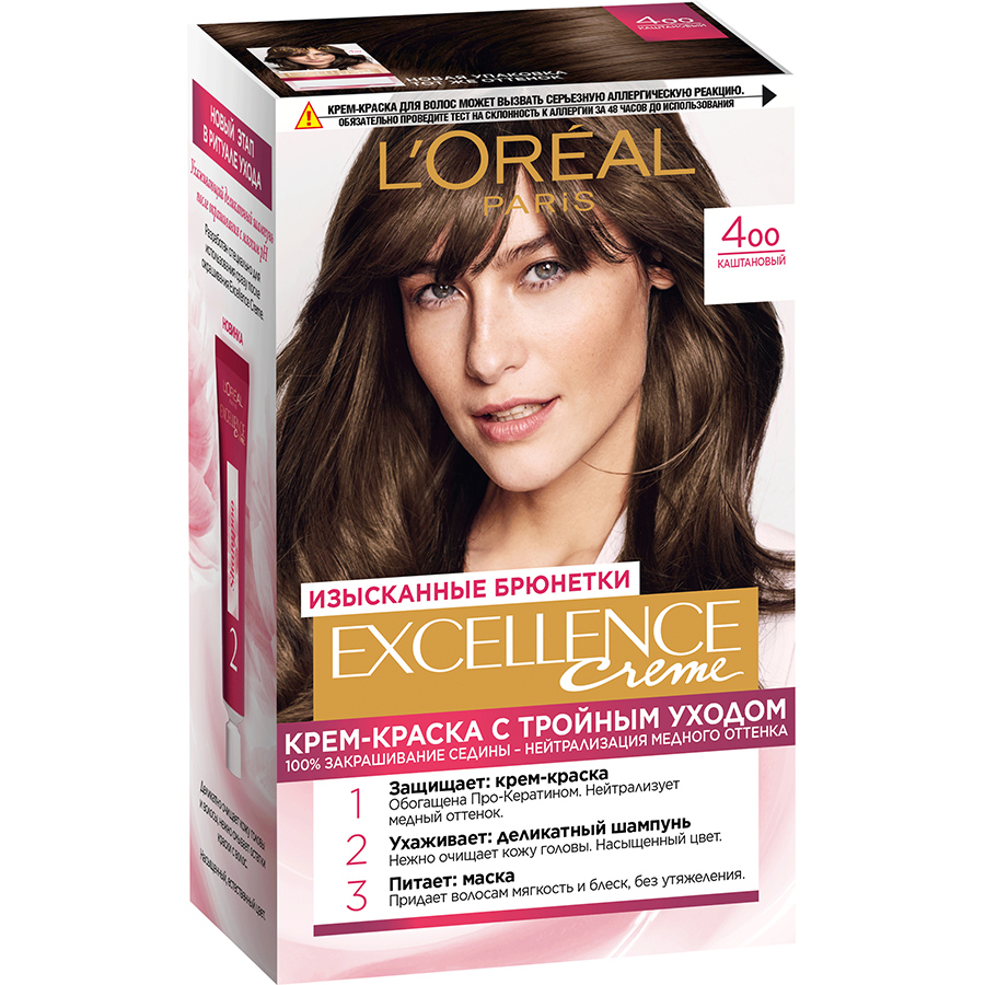 LOREAL Paris Excellence N 400 თმის საღებავი 192 მლ (ლორეალი)