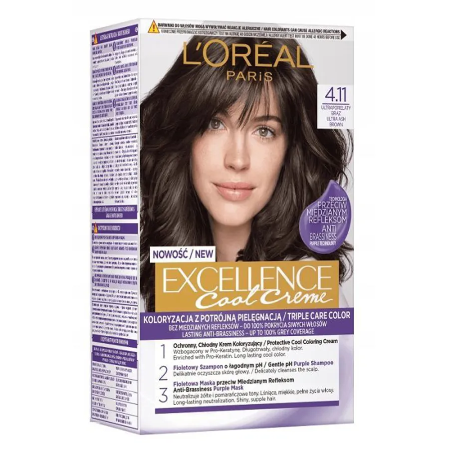 LOREAL Paris Excellence თმის საღებავი N 4.11 (LOREAL)