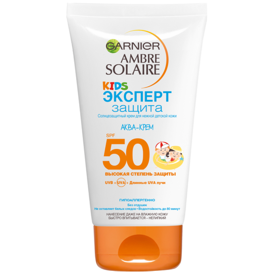 GARNIER AMBRE SOLAIRE მზისგან დამცავი საბავშვო აქვა-კრემი SPF50 150 მლ (გარნიე)