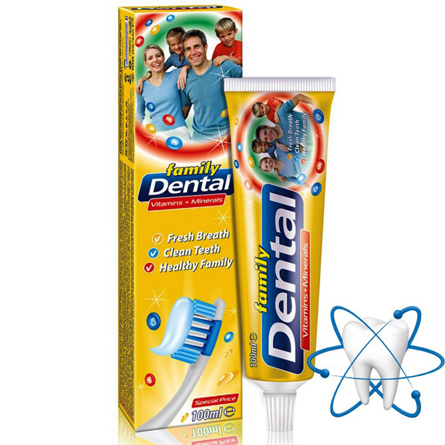 DENTAL კბილის პასტა Dental Family ვიტამინები და მინერალები 100 მლ (დენტალ)