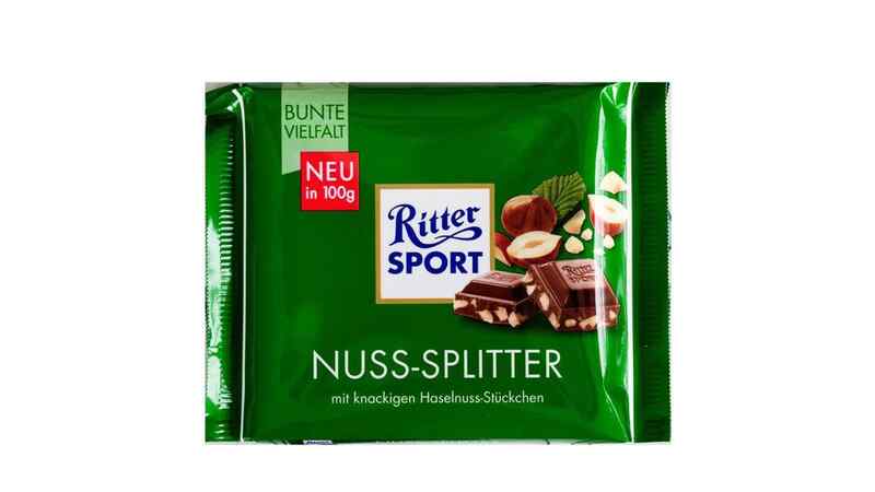 Ritter sport- რძიანი შოკოლადი თხილით 100 გ