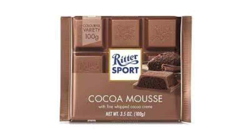 Ritter sport- ალპური რძის შოკოლადი კაკაოს მუსის შიგთავსით 100 გრ