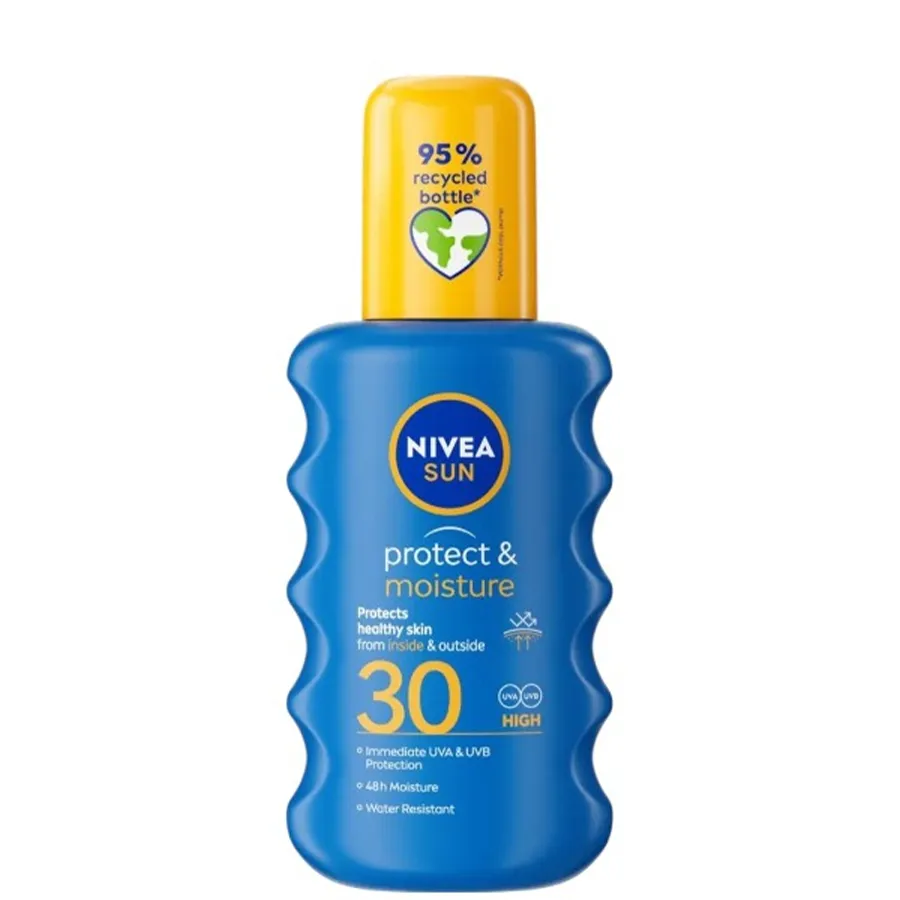 NIVEA მზისგან დამცავი სპრეი დაცვა და დატენიანება SPF30 200 მლ (ნივეა)