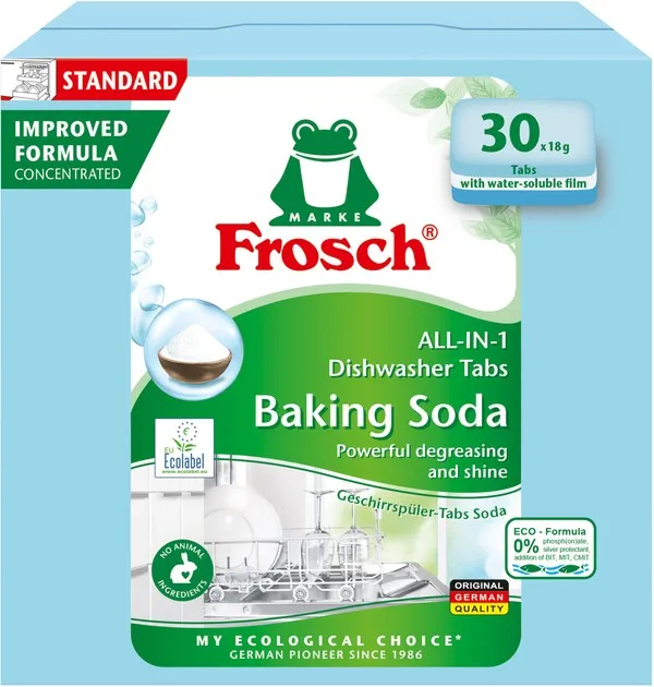 ჭურჭლის სარეცხი მანქანის ტაბლეტი-სოდა / FROSCH / 30 ც