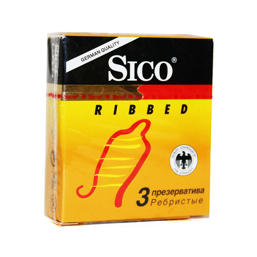 სიკო პრეზერვატივი RIBBED-3ც/4013006105026