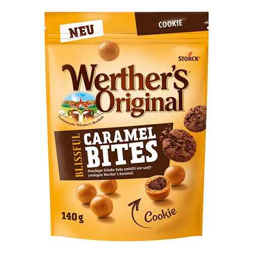 კარამელის ბურთები/ Storck/ Werthers Original ორცხობილის ხრაშუნა შიგთავსით 16*140გ