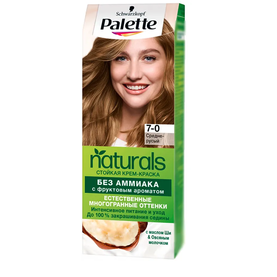 PALETTE Naturals თმის საღებავი 7.0 (პალეტი)