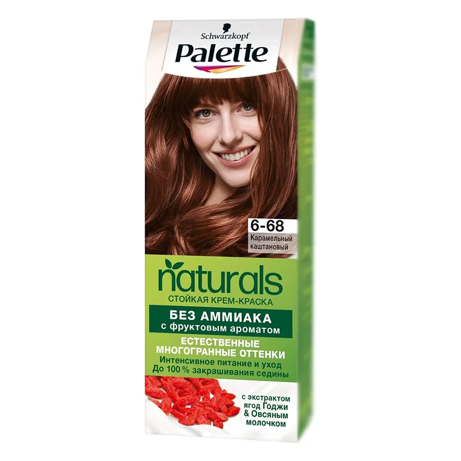 PALETTE Naturals თმის საღებავი 6.68 (პალეტი)