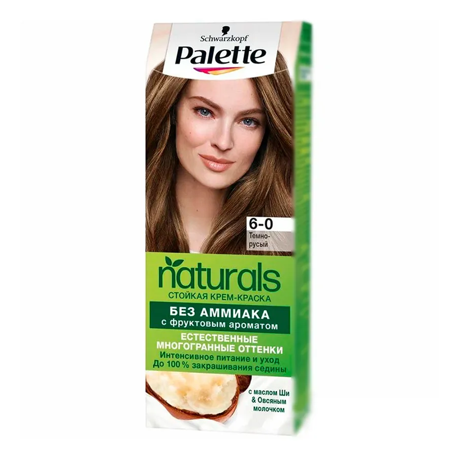 PALETTE Naturals თმის საღებავი 6.0 (პალეტი)