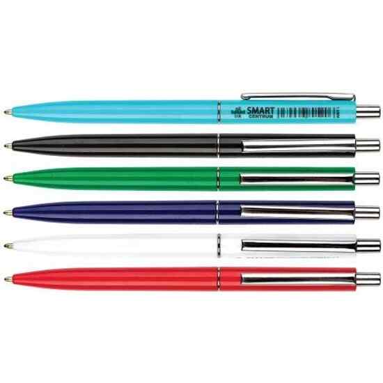 centrum- ღილაკიანი კალამი SMART oil based blue ink 1.00mm(assorted body ფერადიs) 36ც