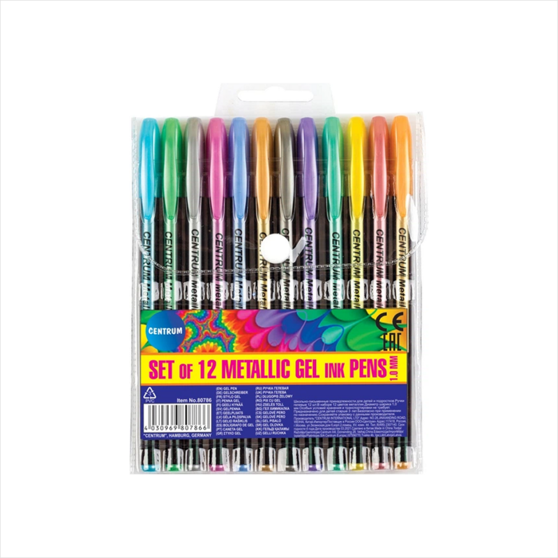 CENTRUM-კალმების ნაკრები 1.0mm METALLIC/PVC packing
