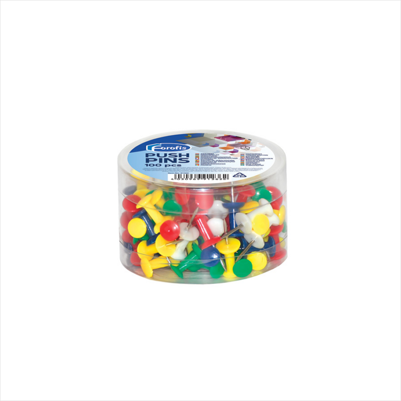 CENTRUM-ჭიკარტი ლურსმანი ფერადი 100ც Forofis CENTRUM