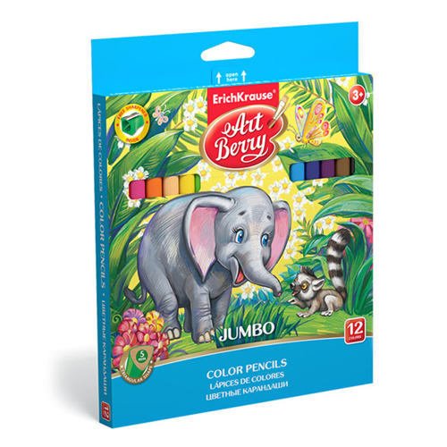ფერადი ფანქარი / ErichKrause ART B. JUMBO Trian / 12ფ.