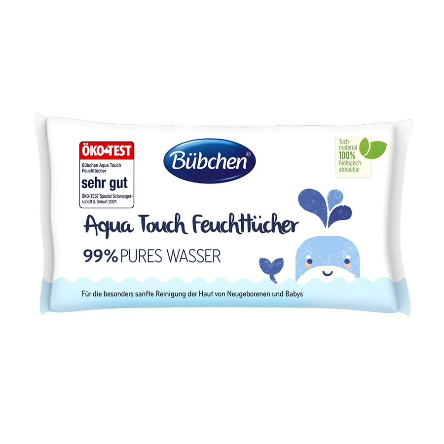 BUBCHEN სველი ხელსახოცი Aqua Touch 48 ც (ბიუბჰენი)