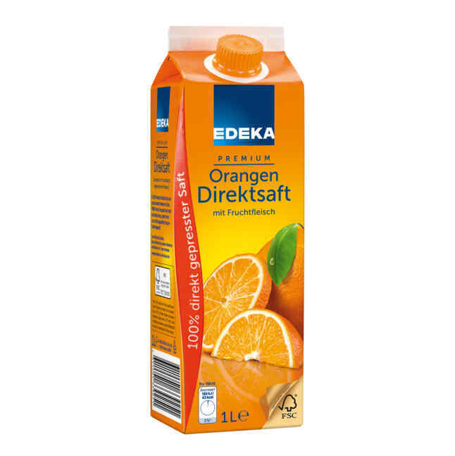 EDEKA -ფორთოხლის წვენი 100%