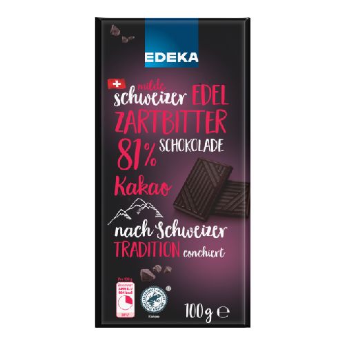 შოკოლადის ფილა მწარე 81% /EDEKA/ 100გ