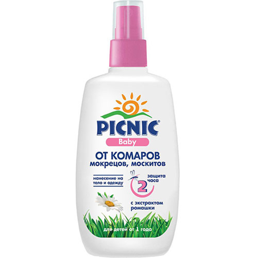 PICNIC ბეიბი კოღოს საწინააღმდეგო სპრეი ბავშვის 120 მლ (პიკნიკი)