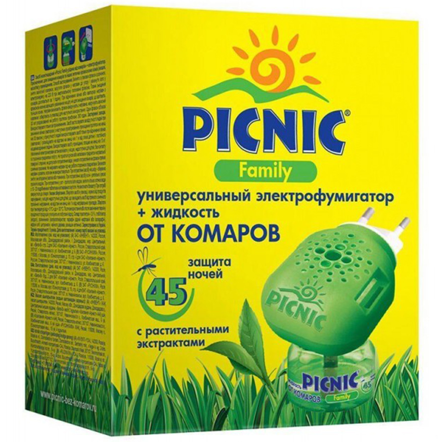 PICNIC ფემილი - ელექტრო ფუმიგატორის სათადარიგო სითხე (პიკნიკი)
