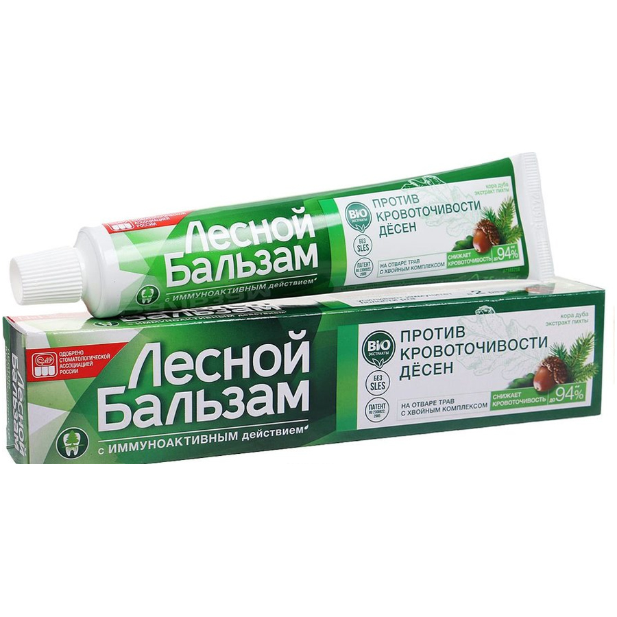 LESNOY BALSAM კბილის პასტა მუხის ქერქის ექსტრაქტით 75 მლ (ლესნოი ბალზამ)