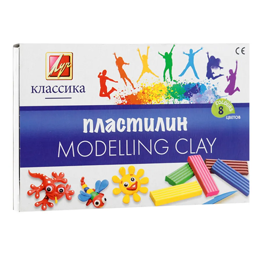 LUCH პლასტელინი Classic 8 ც (ლუჩი)