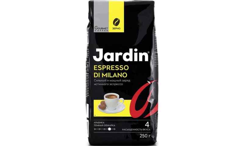 JARDIN-ყავა მოხალული მარცვალი ესპრესო სტაილ დი მილანო 250 გრ.