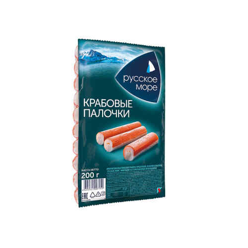 კრაბის ჩხირები / Rusmore პასტერიზებული გაყინული / 200 გრ