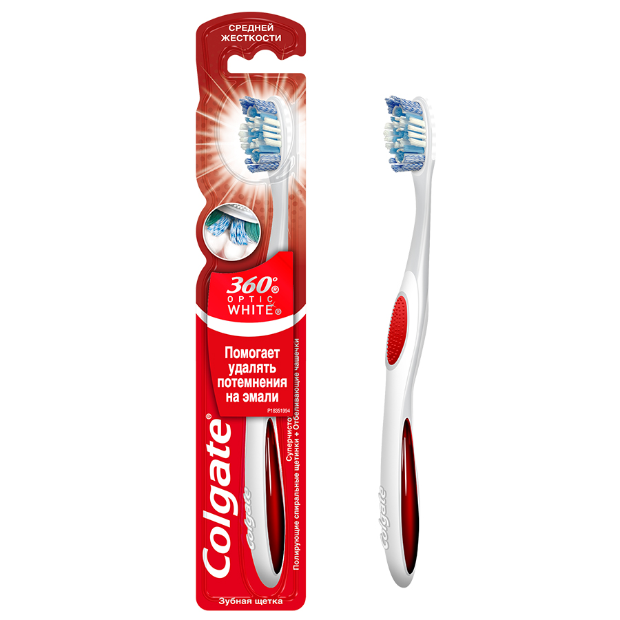 COLGATE 360 Optic White კბილის ჯაგრისი/4606144007552 1ც