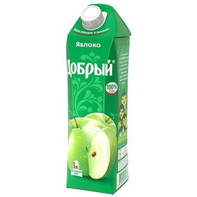 4607042434877 წვენი ვაშლის/დობრი/ 1ლ