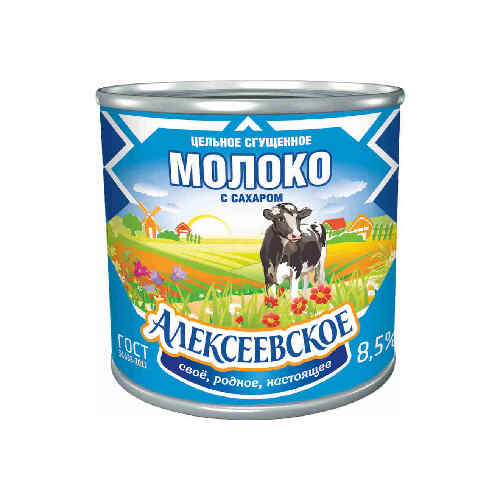 ალეკსეევსკოე-შესქ.რძე 8,5%, 380 გრ.