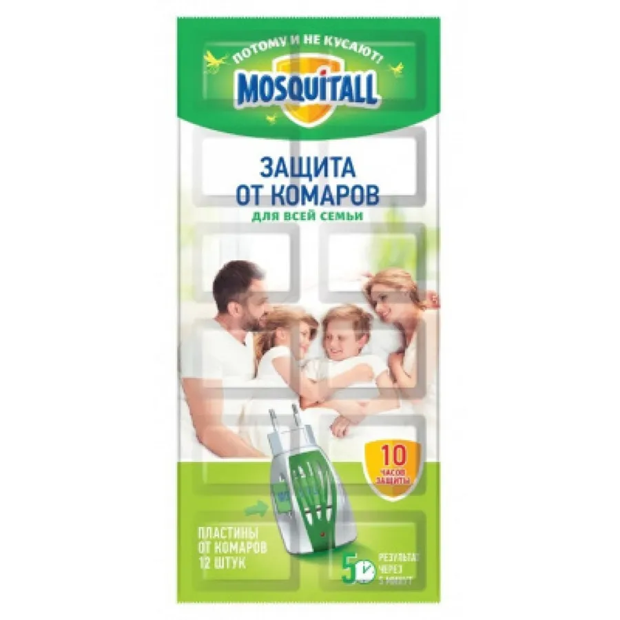 MOSQUITALL კოღოებისგან დამცავი ფირფიტები 10+2 ც (მოსკიტალი)