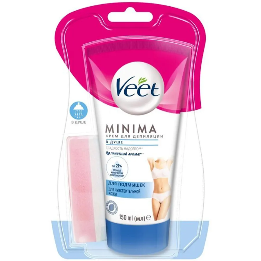 VEET სადეპილაციო კრემი მგრძნობიარე კანისთვის 150 მლ (ვითი)