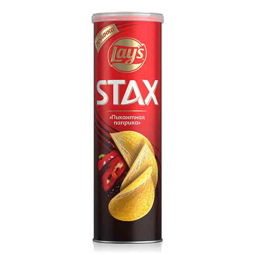 ლეისი STAX კარტოფილის ჩიფსი „პიკანტური პაპრიკის“ გემოთი 140გ