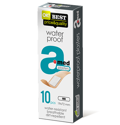პლასტერი AMed Waterproof/წყალგამძლე/ №10 ც/4742225009104