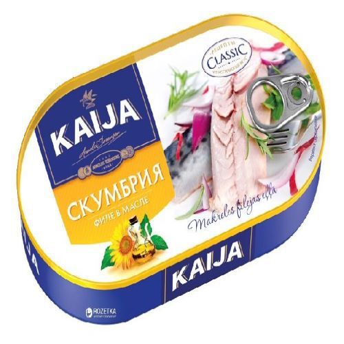 კაიჯა სკუმბრიის ფილე ზეთში 170გრ/4751007730723