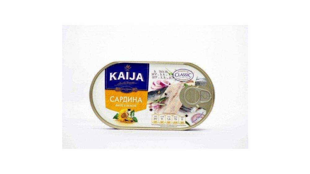 4751007730761 სარდინის ფილე ზეთში /კაიჯა/ 170 გრ