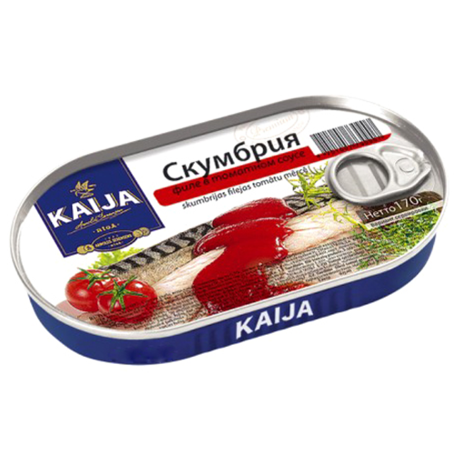 4751007730907 სკუმბრია ფილე ტომატში /კაიჯა/ 170გრ