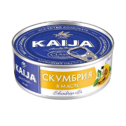 KAIJA- სკუმბრია ზეთში 240გრ გასაღებით