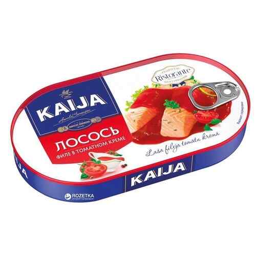 KAIJA- ორაგული ტომატის სოუსში 170 გრ გასაღებით