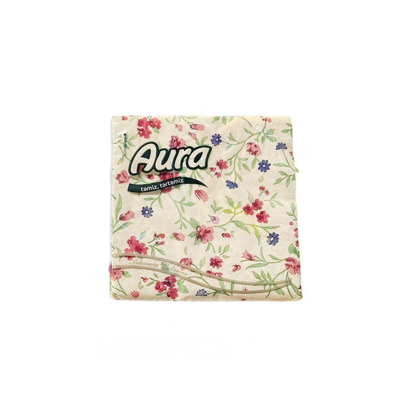 AURA ხელსახოცი ფერადი 33X33-20ც/4760092801775