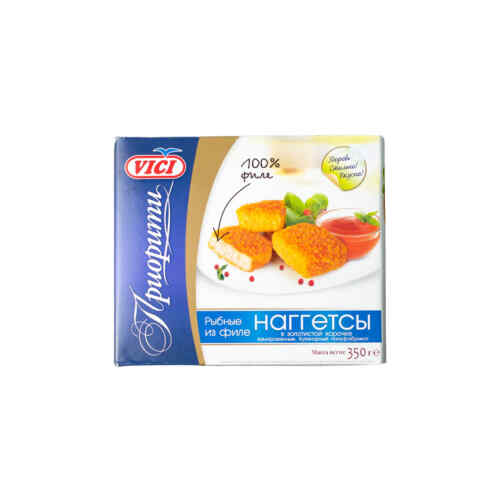 თევზის ნაგეთსი ოქროსფერი საფანელით /FISH DAY/ 350გრ