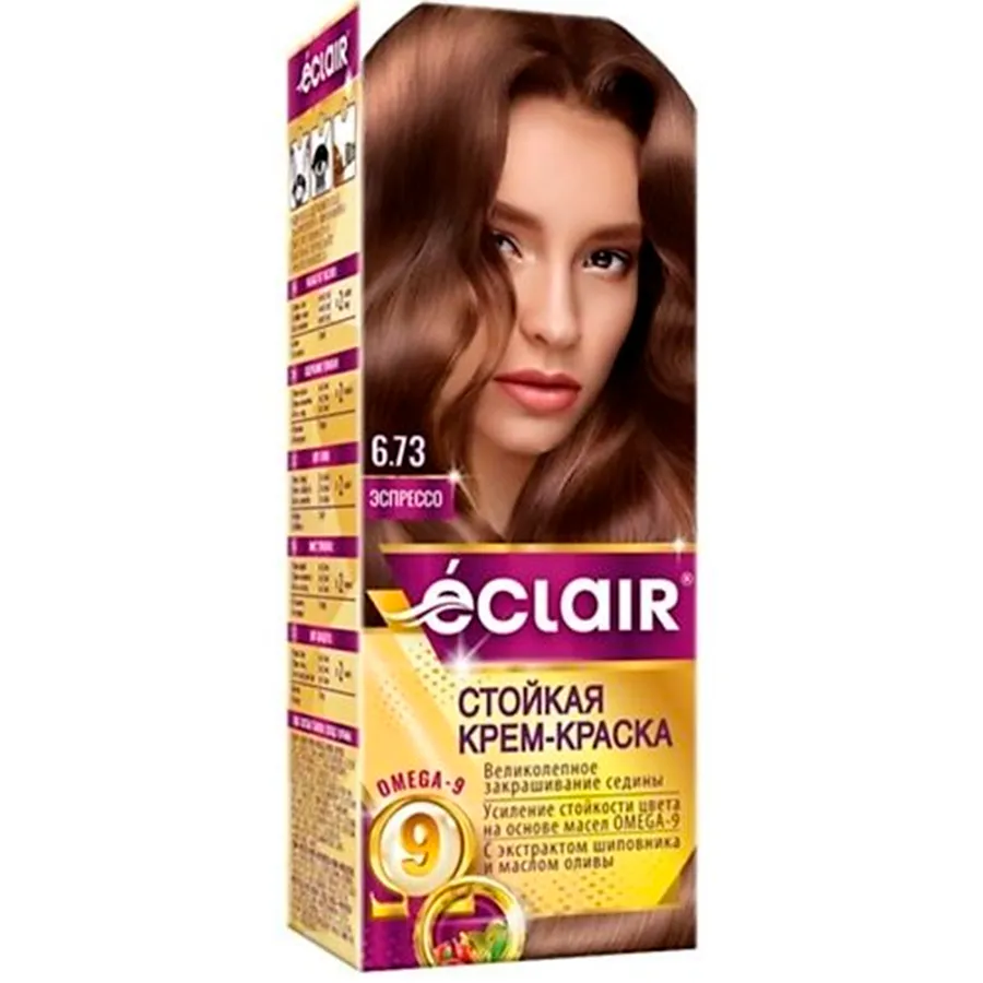 ECLAIR Omega 9 თმის საღებავი N 6.73 (ეკლაირ)