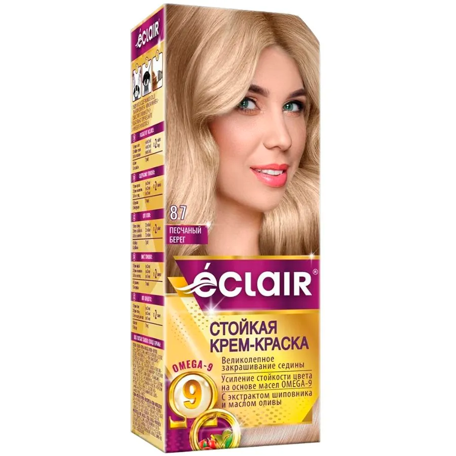 ECLAIR Omega 9 N 8.7 თმის საღებავი (ეკლაირ)