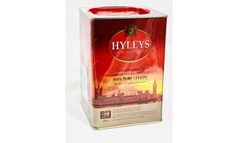 HYLEYS-ჩაი არისტრ. დასაყენ. თუნუქის ქილაში 400გრ