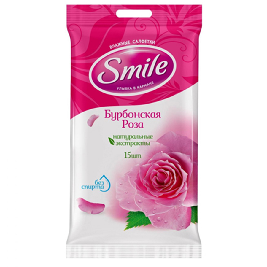 SMILE სველი ხელსახოცი 15 ც (სმაილი)
