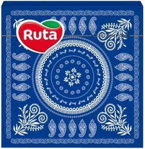 ხელსახოცი RUTA ქართული ტრადიციული ლურჯი ორნამენტი 33x33 20ც