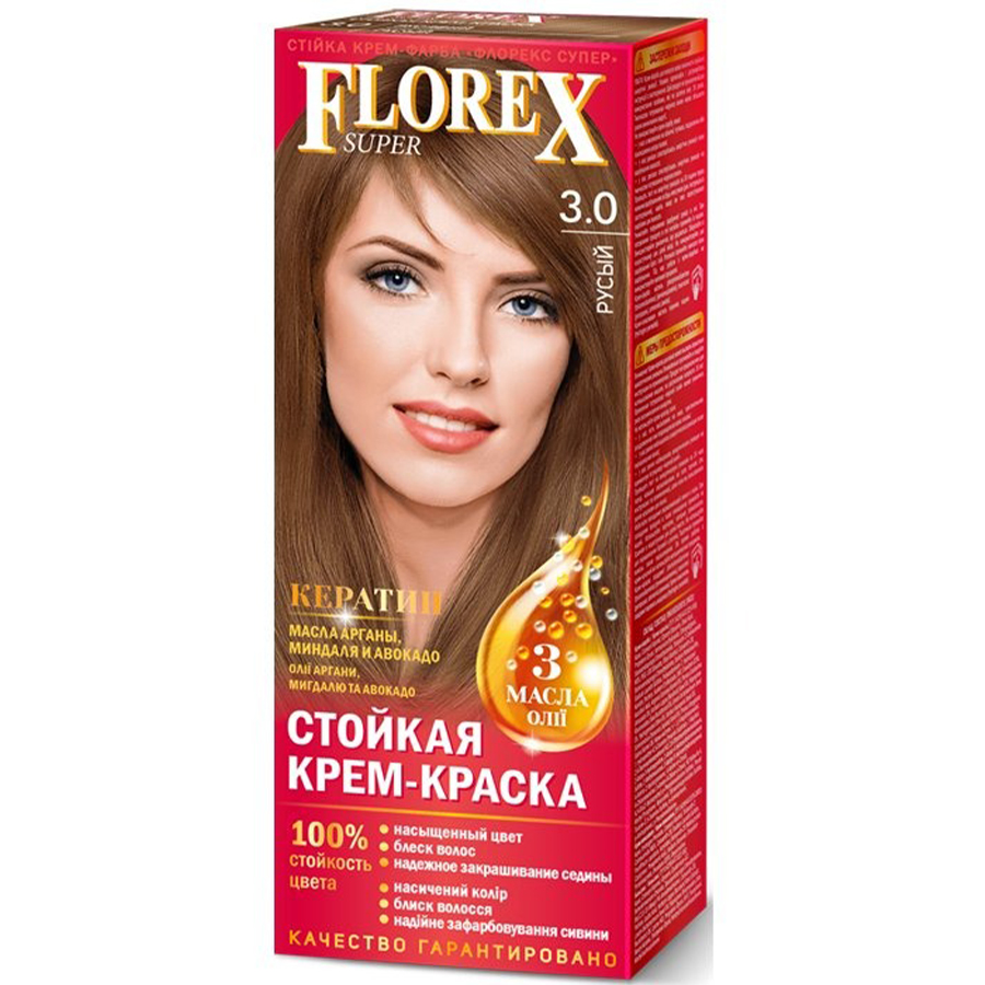 FLOREX თმის საღებავი კერატინი N 3.0 (ფლორექსი)