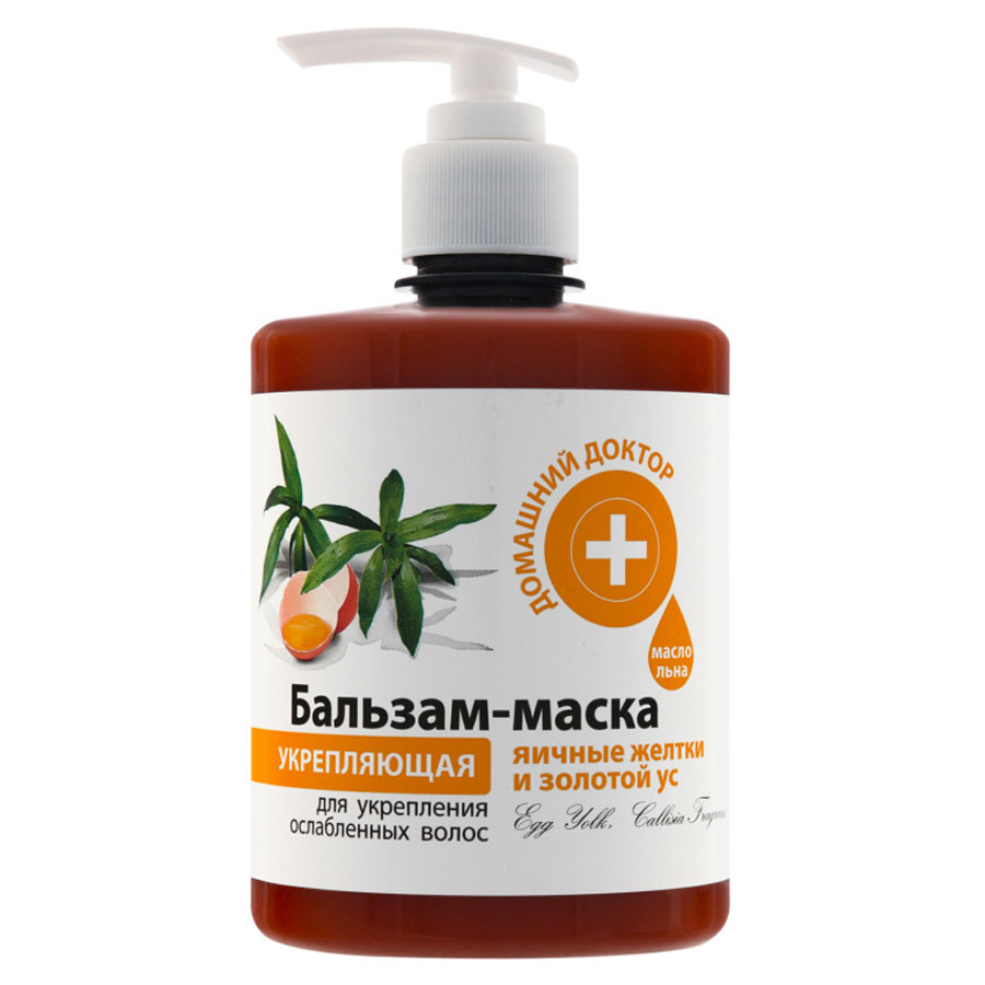 DOMASHNIY DOCTOR კვერცხის გული თმის ბალზამი ნიღაბი 500 მლ (დამაშნი დოქტორ)